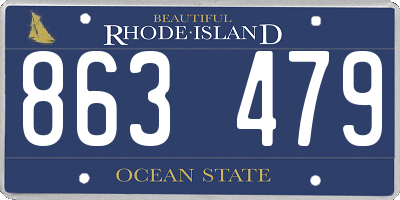 RI license plate 863479