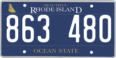 RI license plate 863480