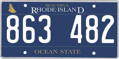 RI license plate 863482