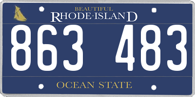 RI license plate 863483