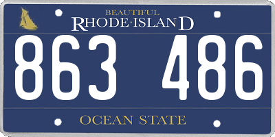 RI license plate 863486