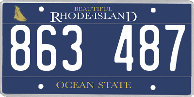 RI license plate 863487