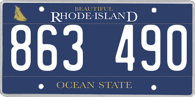 RI license plate 863490