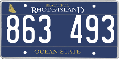 RI license plate 863493