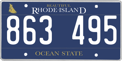 RI license plate 863495