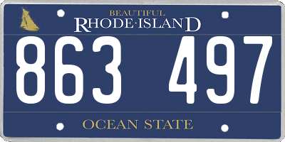 RI license plate 863497
