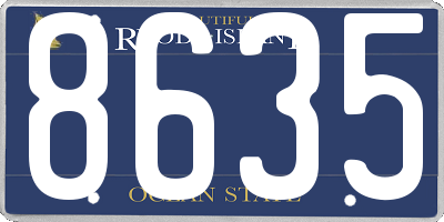 RI license plate 8635