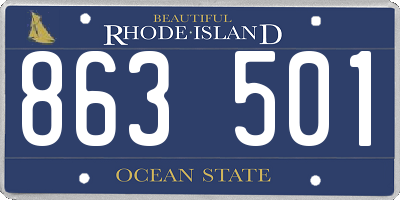 RI license plate 863501