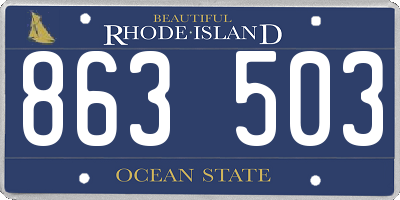 RI license plate 863503