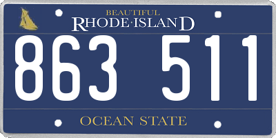 RI license plate 863511