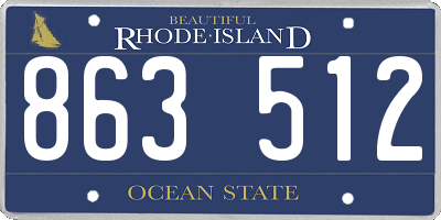 RI license plate 863512