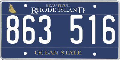 RI license plate 863516