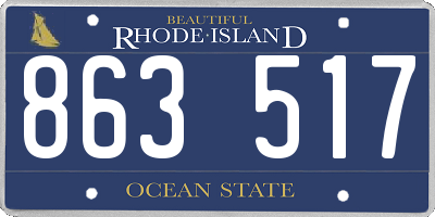 RI license plate 863517