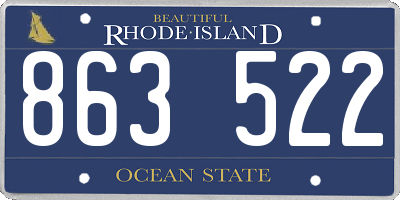 RI license plate 863522