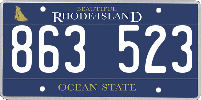 RI license plate 863523