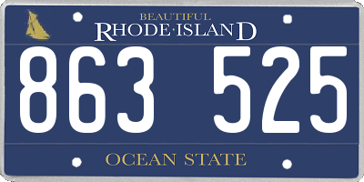 RI license plate 863525