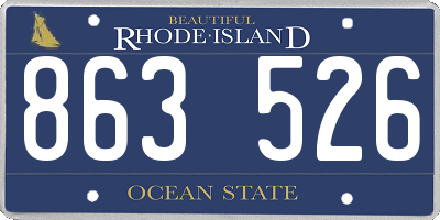 RI license plate 863526