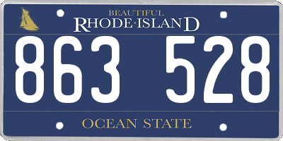 RI license plate 863528