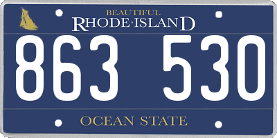 RI license plate 863530
