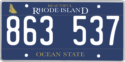 RI license plate 863537