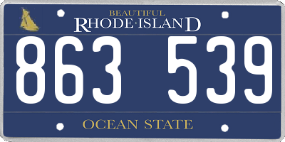 RI license plate 863539
