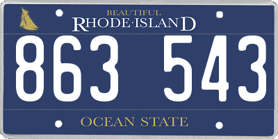 RI license plate 863543