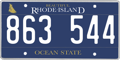 RI license plate 863544