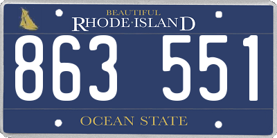 RI license plate 863551