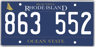 RI license plate 863552