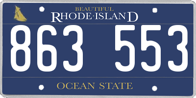 RI license plate 863553