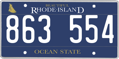 RI license plate 863554