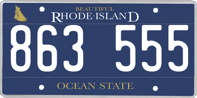 RI license plate 863555