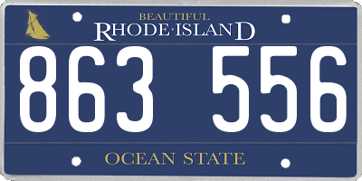 RI license plate 863556