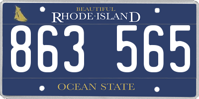 RI license plate 863565