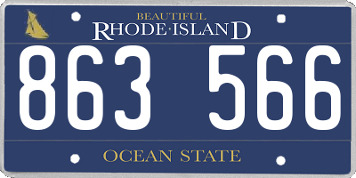 RI license plate 863566
