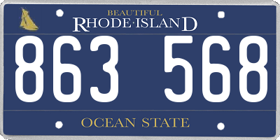 RI license plate 863568