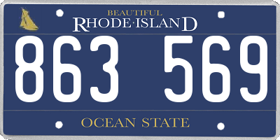 RI license plate 863569