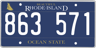 RI license plate 863571