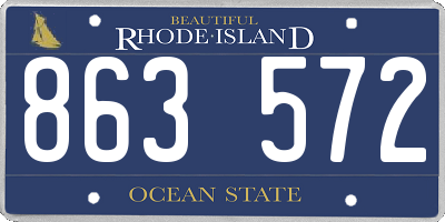 RI license plate 863572