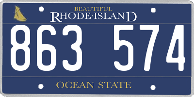 RI license plate 863574