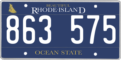 RI license plate 863575