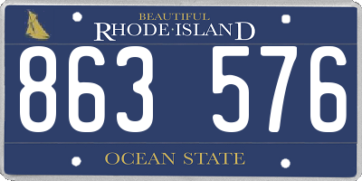 RI license plate 863576