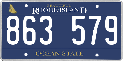 RI license plate 863579