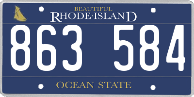 RI license plate 863584