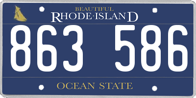 RI license plate 863586