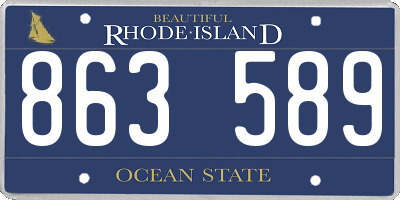 RI license plate 863589
