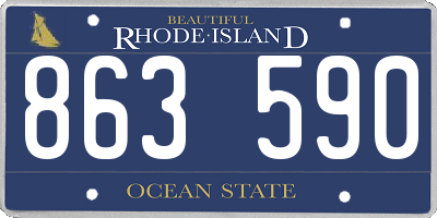 RI license plate 863590