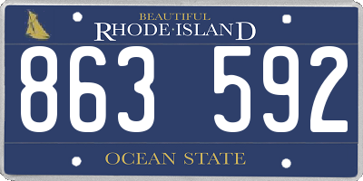 RI license plate 863592