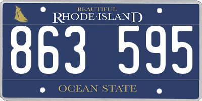 RI license plate 863595