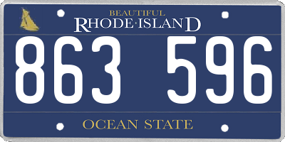 RI license plate 863596